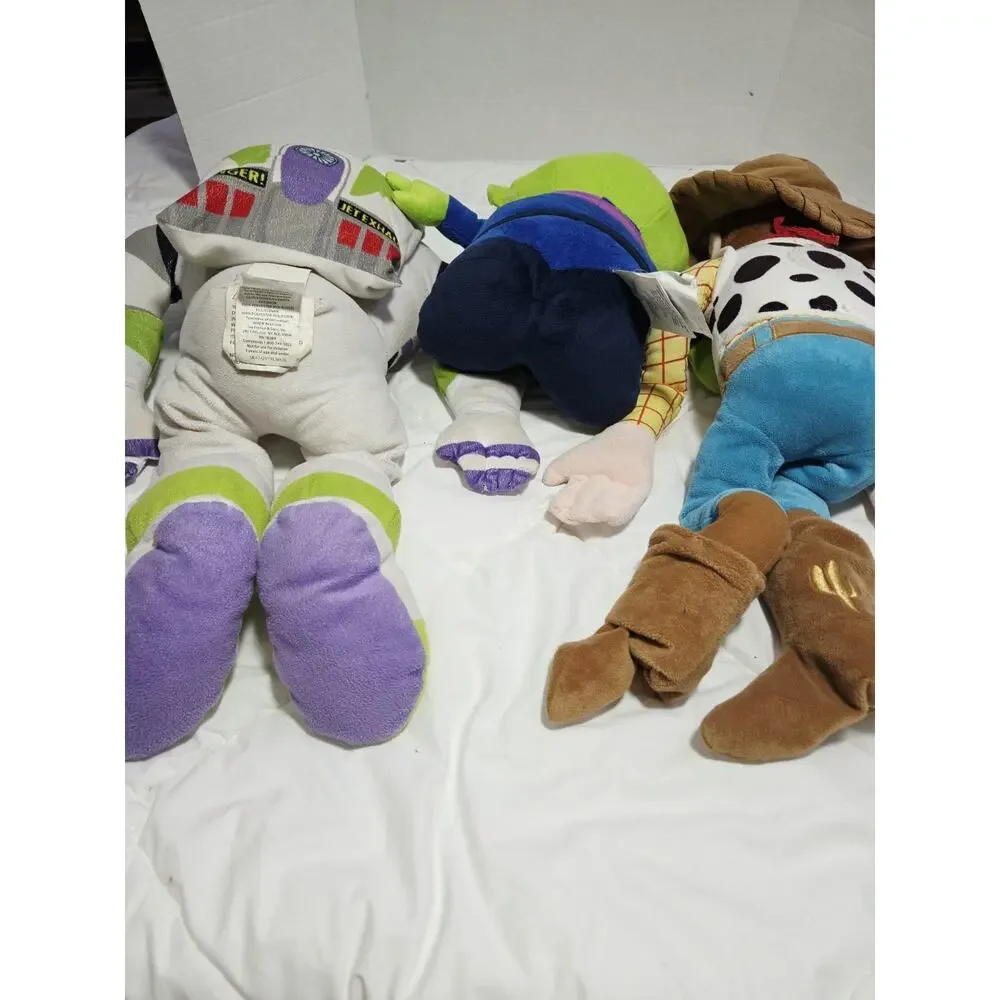Disney Toy Story Woody 24”Buzz Lightyear 21” Alien 11' Large Stuffed Plush Jumbo
